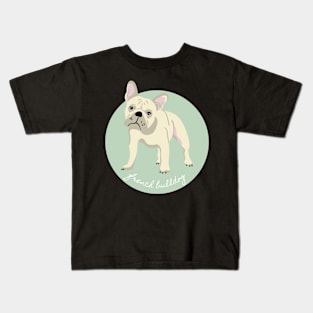 French Bulldog Frenchie Dog Breed Cursive Graphic Kids T-Shirt